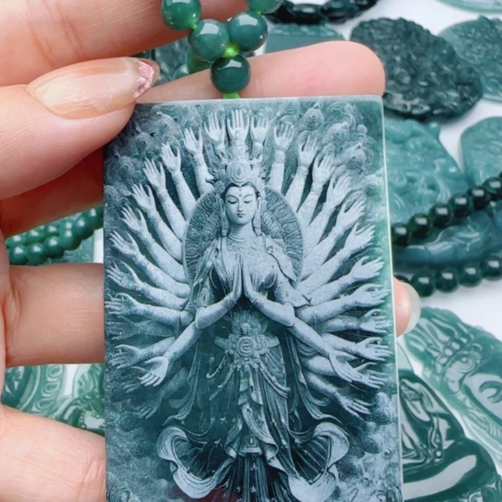 翡翠未镶嵌颈饰多样性发货天然A货翡翠