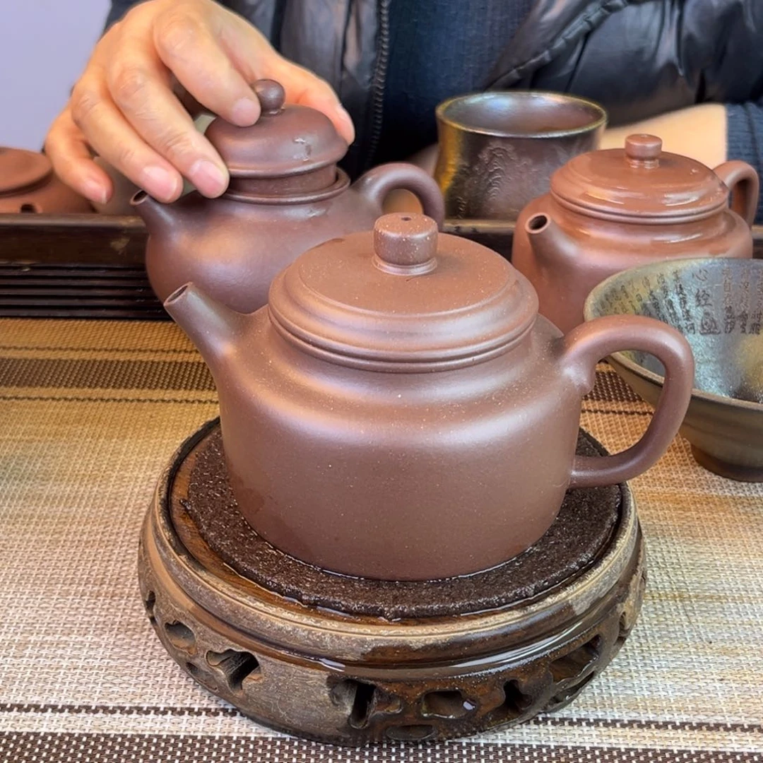 紫砂茶壶老紫泥240cc