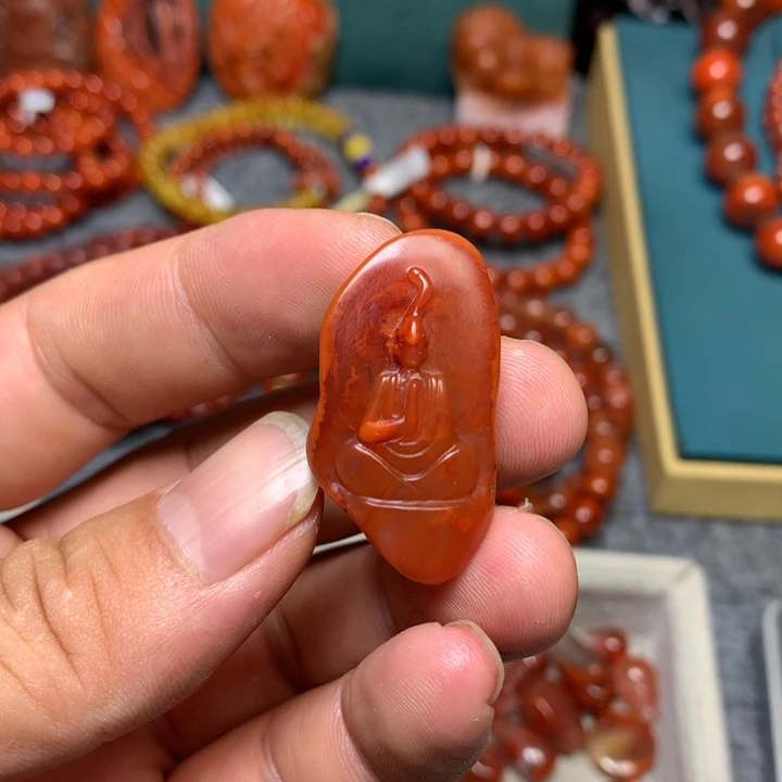 南红玛瑙未镶嵌吊坠(不含链)