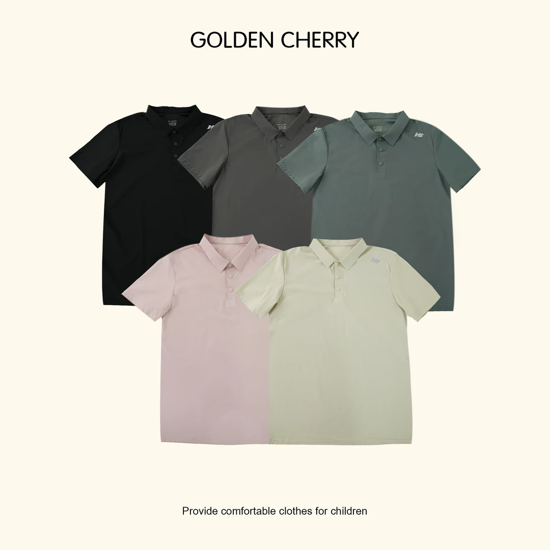 【金樱桃 Golden cherry】亲子男士速干凉爽翻领POLO衫T恤5111