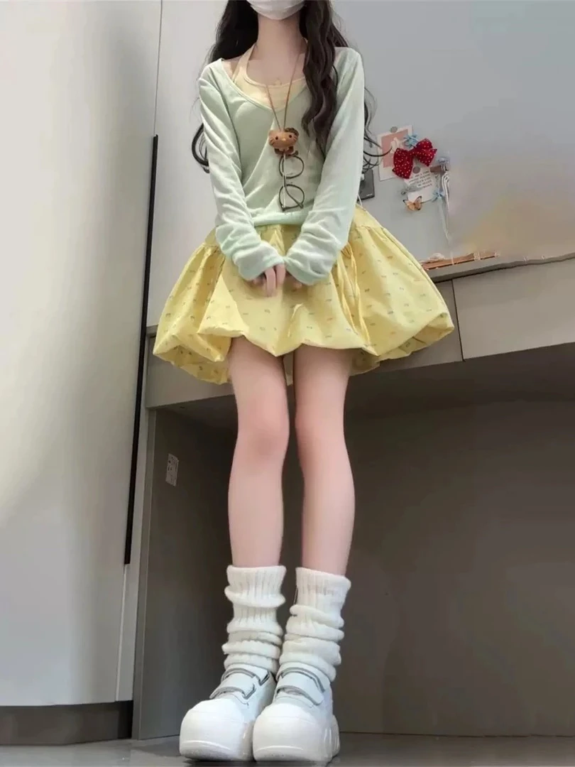 【三件套】女夏季纯欲风防晒长袖罩衫挂脖吊带背心洋气阔腿裤套装