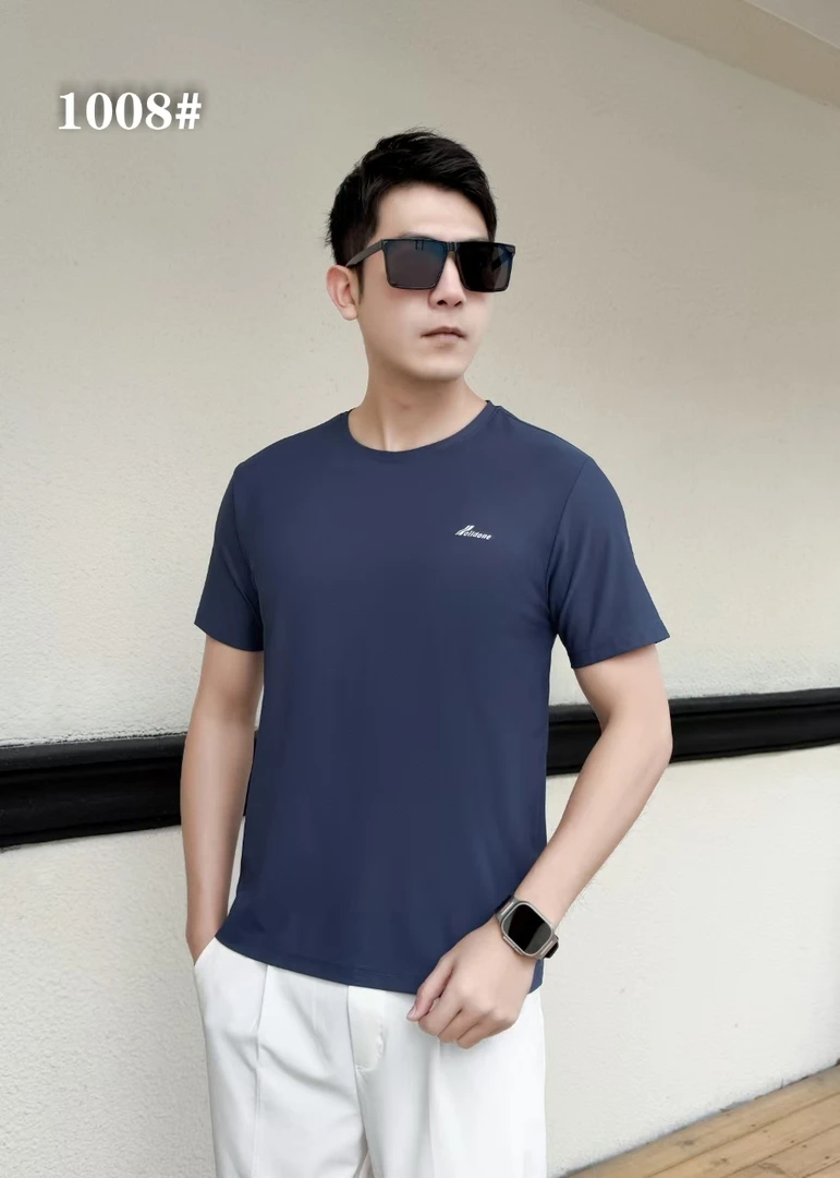 【锦纶真冰丝】夏季商务短袖T恤凉感字母印花圆领透气速干舒适短t男