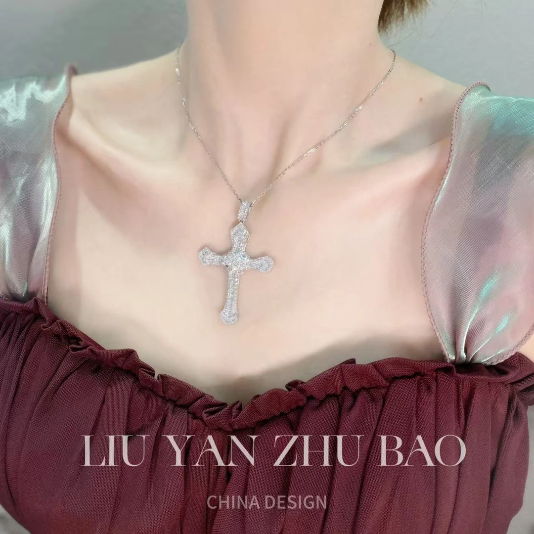 【岑东珠宝】1663 重版梯方十字架(不含链)ZSDZ