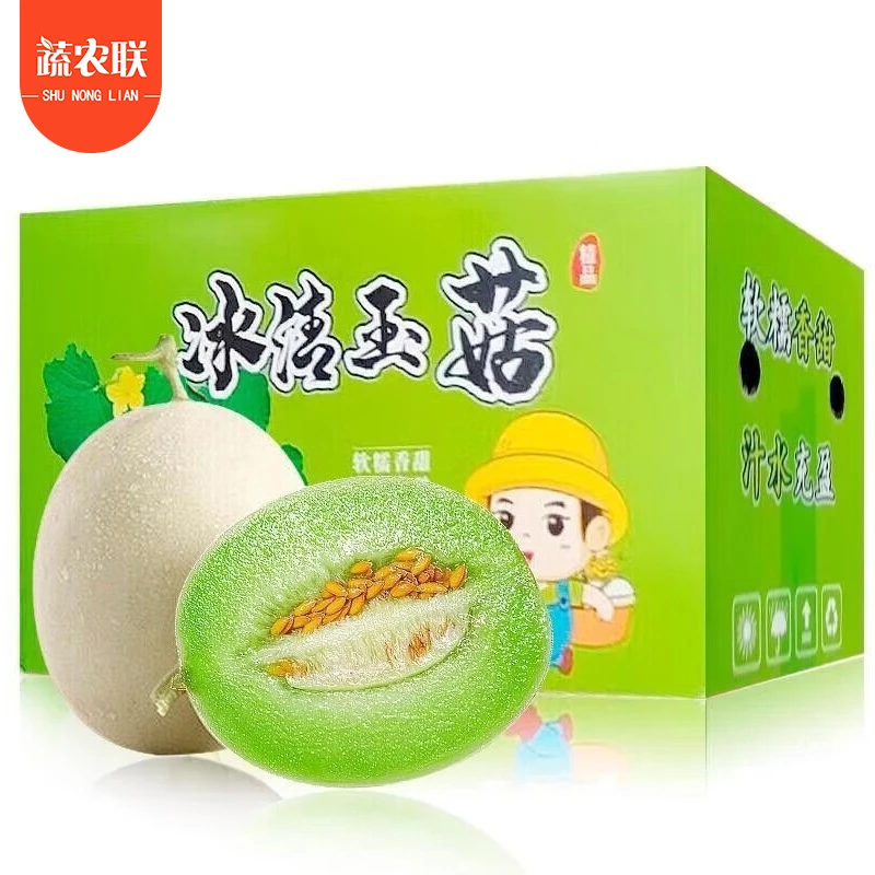 蔬农联 冰淇淋玉菇甜瓜 新鲜水果自然 4.5斤香甜口感