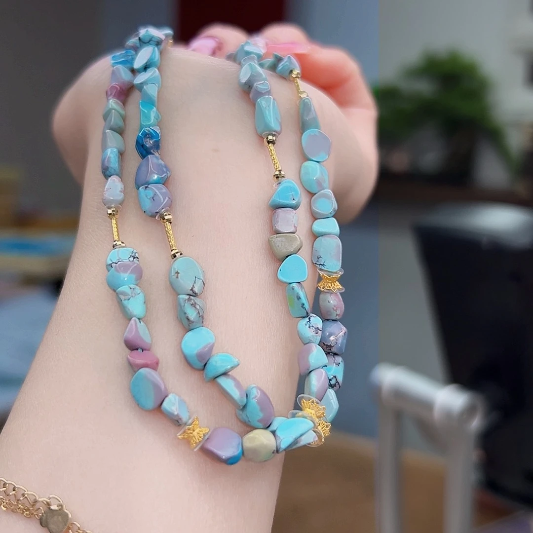 绿松石珠宝奇石18K金镶嵌