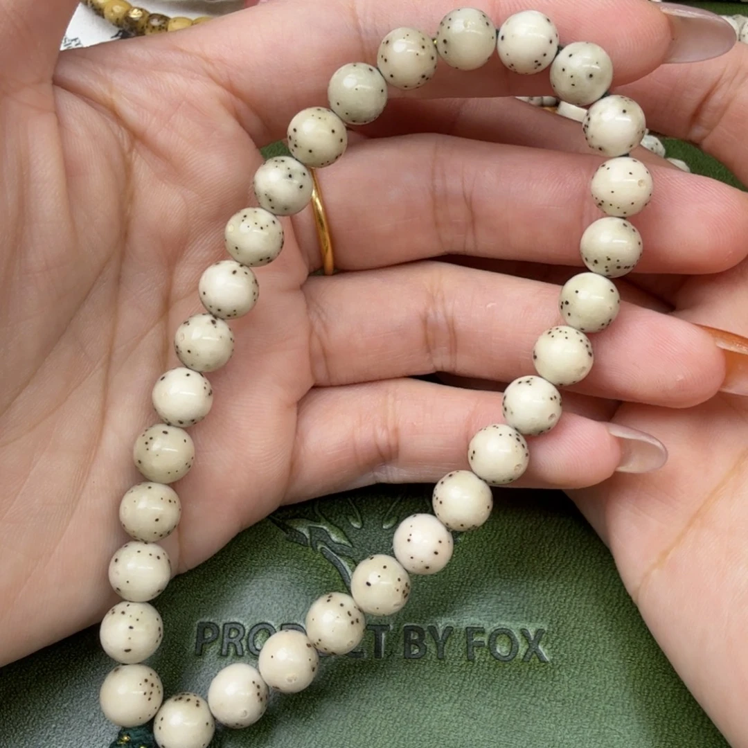 手串星月菩提8mm圆珠手持❗️大留白龙蛋❗️玉化冰糖石玉料
