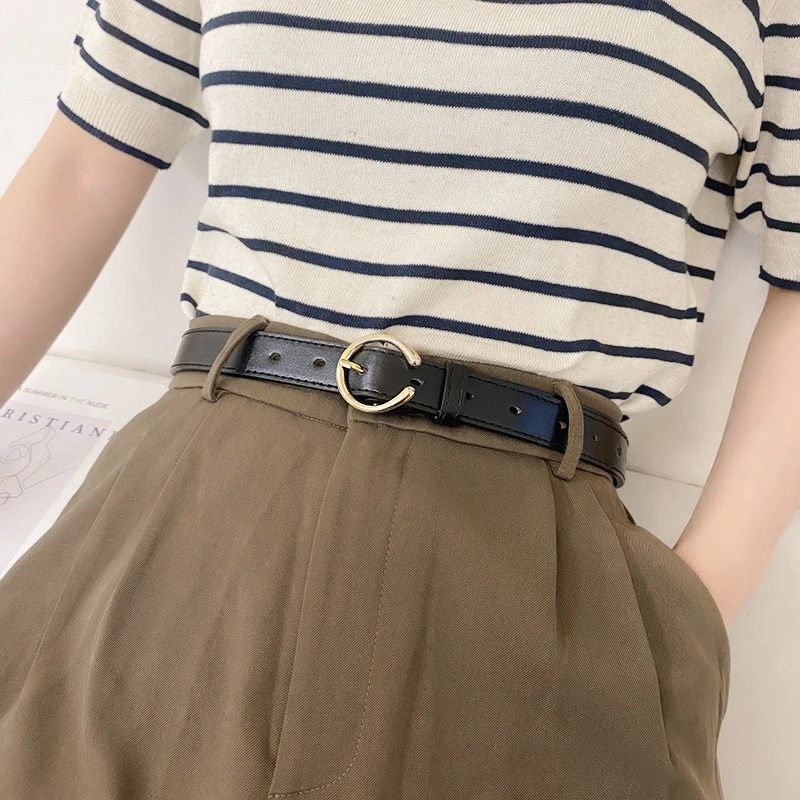 【东莱在售+运费险】皮带女简约百搭夏季复古ins风装饰黑色女士牛仔