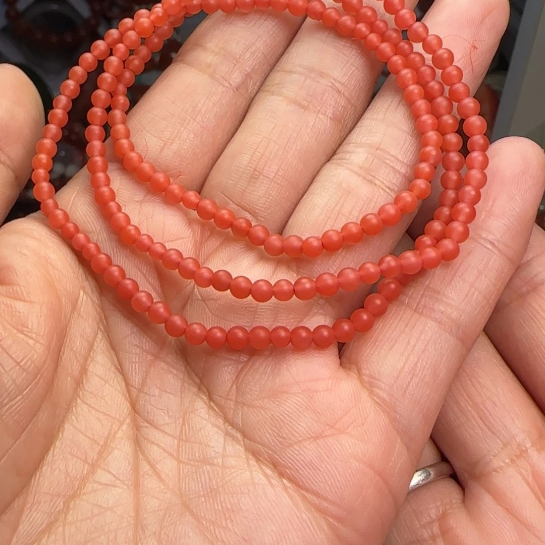 麻***驴南红玛瑙未镶嵌手链