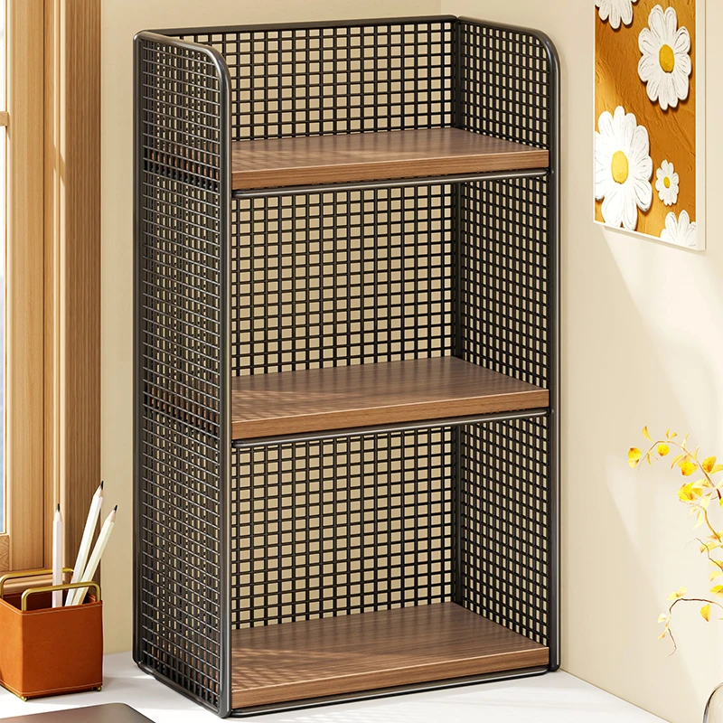 桌面置物架立式小书架书桌分层书籍收纳神器办公桌上资料储物架子