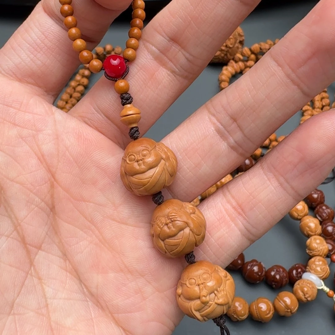 猴头核桃吊坠三不小和尚