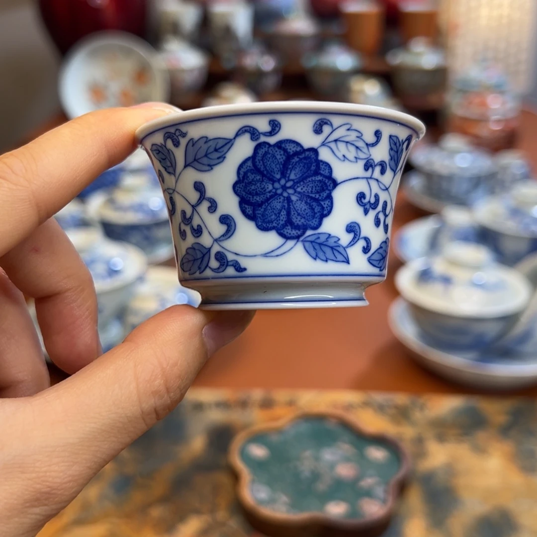 知冬煮雪手工手绘-竹林草堂茶具
