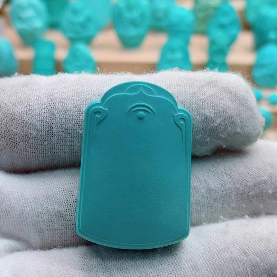 绿松石未镶嵌无事牌