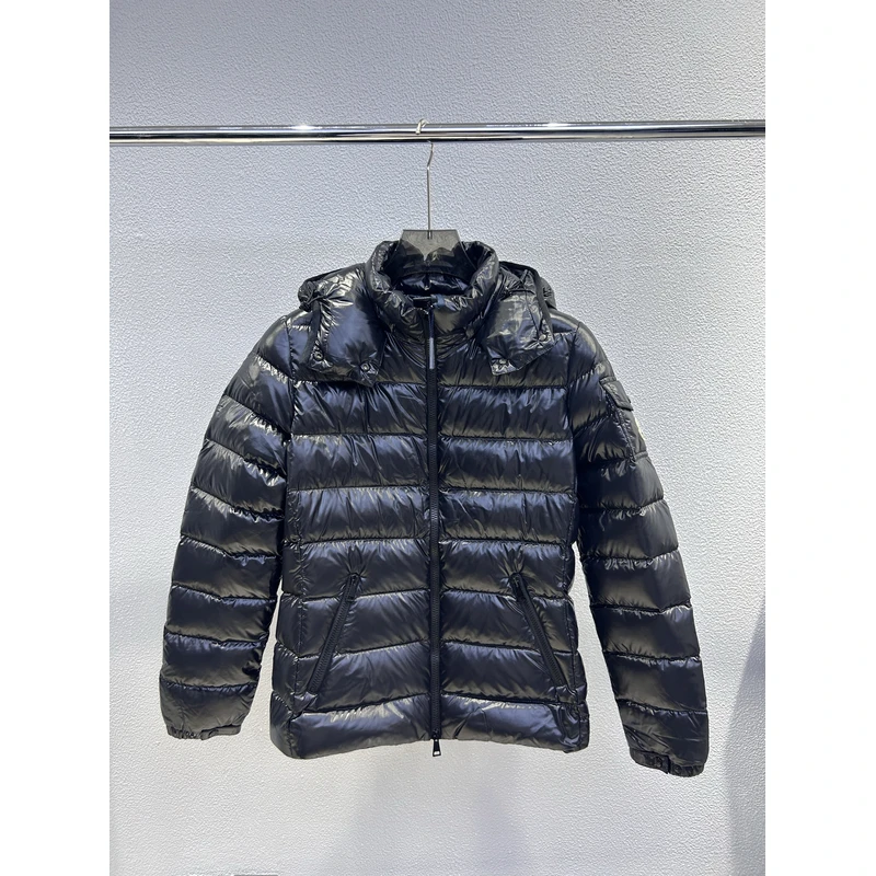 全新未使用Moncler盟可睐 1A52400 Bady女款 黑色亮面连帽羽绒服