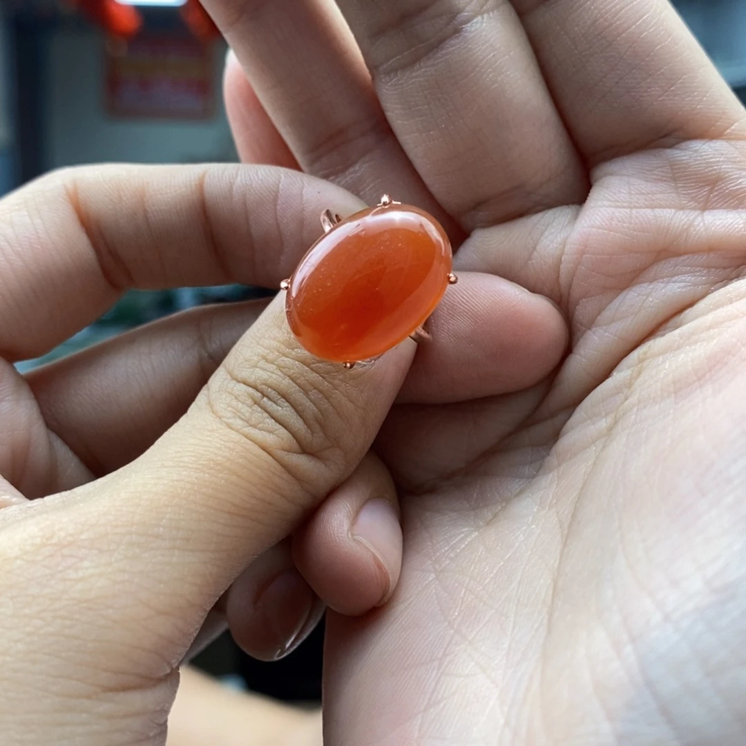 南红玛瑙戒指未镶嵌多样性发货 拍一发一