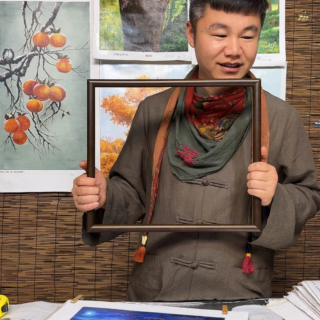 油画北*鱼行路人小院绘画作品竞拍