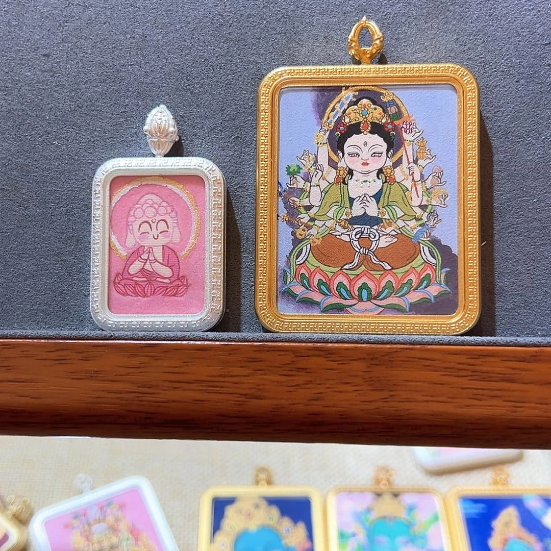 纯手绘 两张宝宝佛 热贡