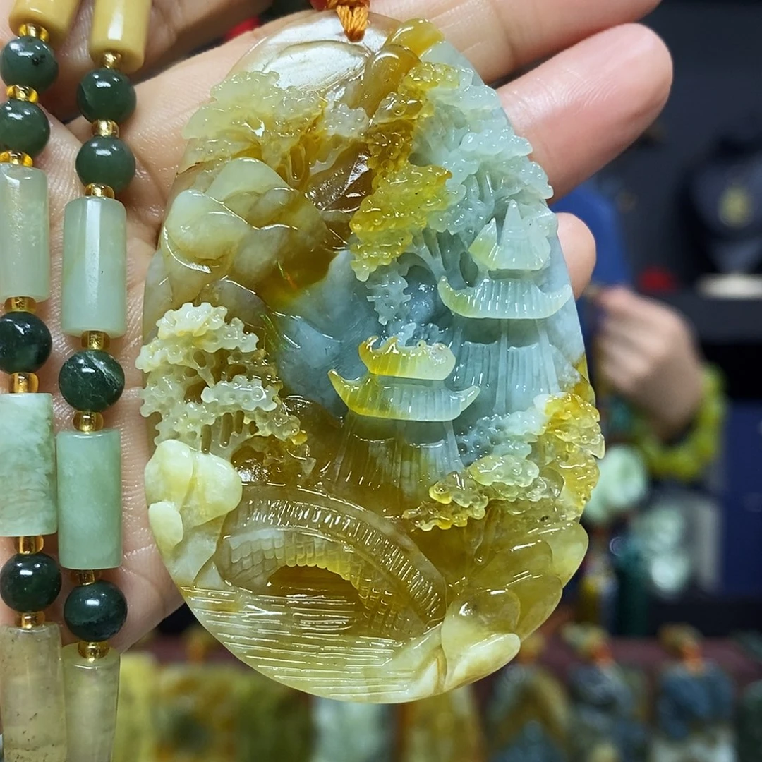 未镶嵌岫玉挂件吊坠