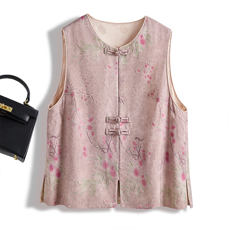 丝柏舍2025流光风冬装新款女复古国风叠穿气质短款马夹S51B1010J