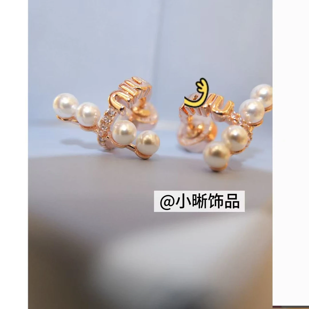 铜合金锆石耳饰 小众设计百搭耳饰46707