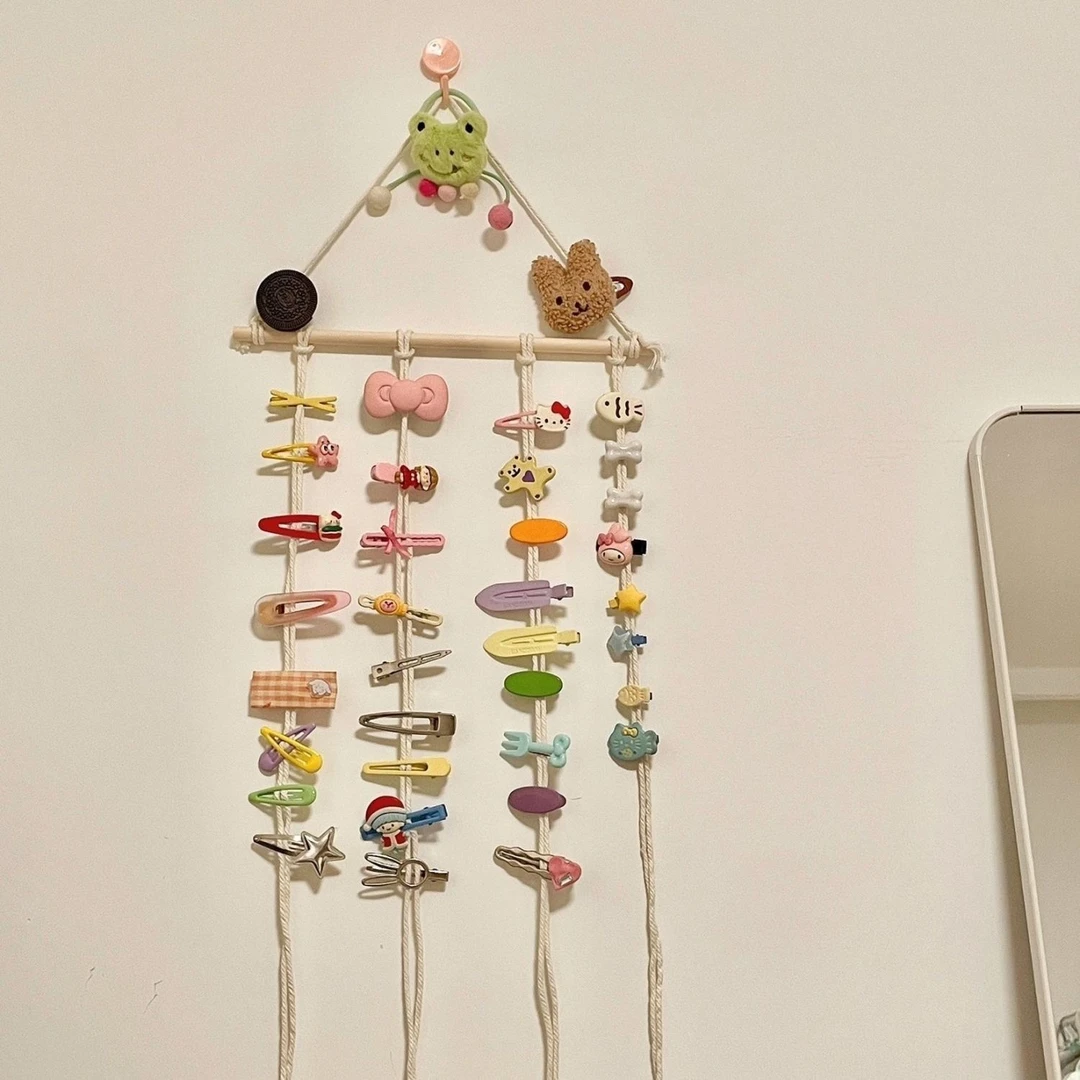 儿童发夹收纳女童发饰发箍宝宝头饰发卡壁挂卫生间墙上夹子展示架