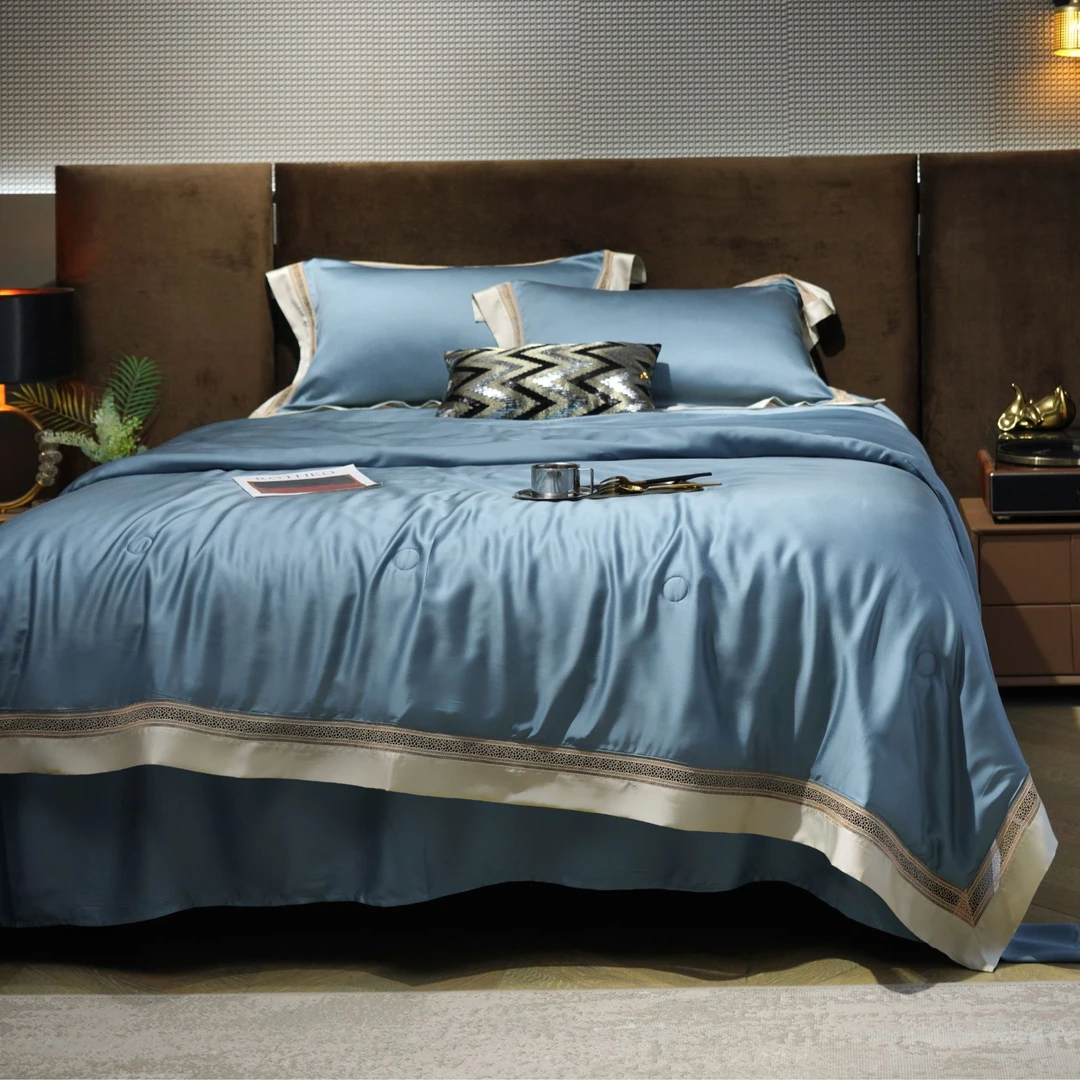 工厂清货！LF级兰精天丝夏被空调被 高端轻奢北欧风进口大镂空