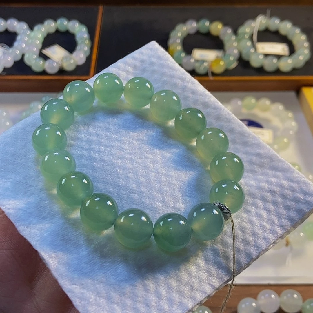 定制翡翠未镶嵌翡翠手串卡12+