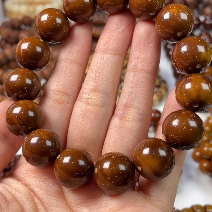 紫金鼠手串15尺寸瑕疵款（明显黄白斑）油性好