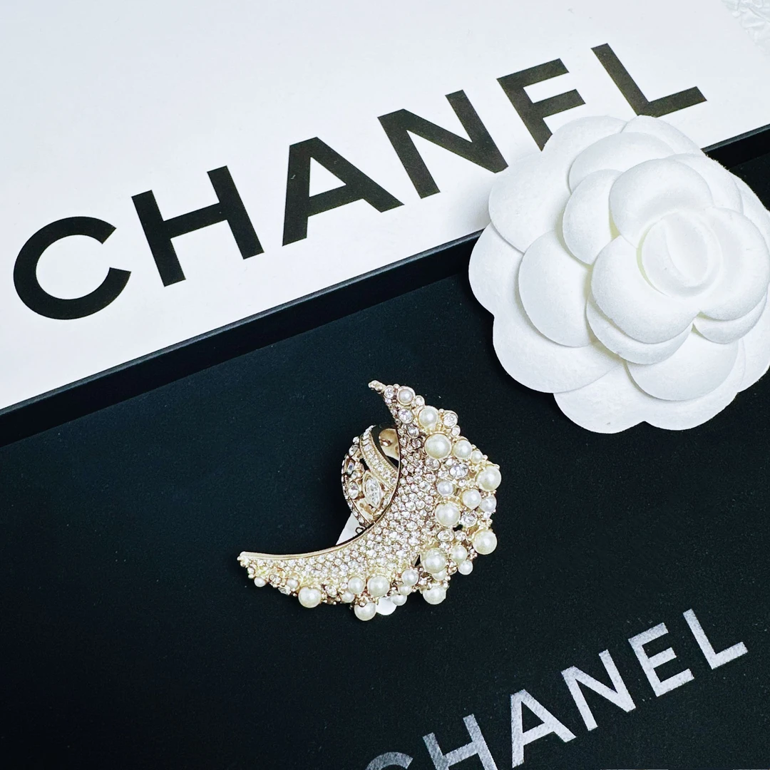 95新 Chanel/香奈儿 柚礼/香奈儿月亮珍珠戒指