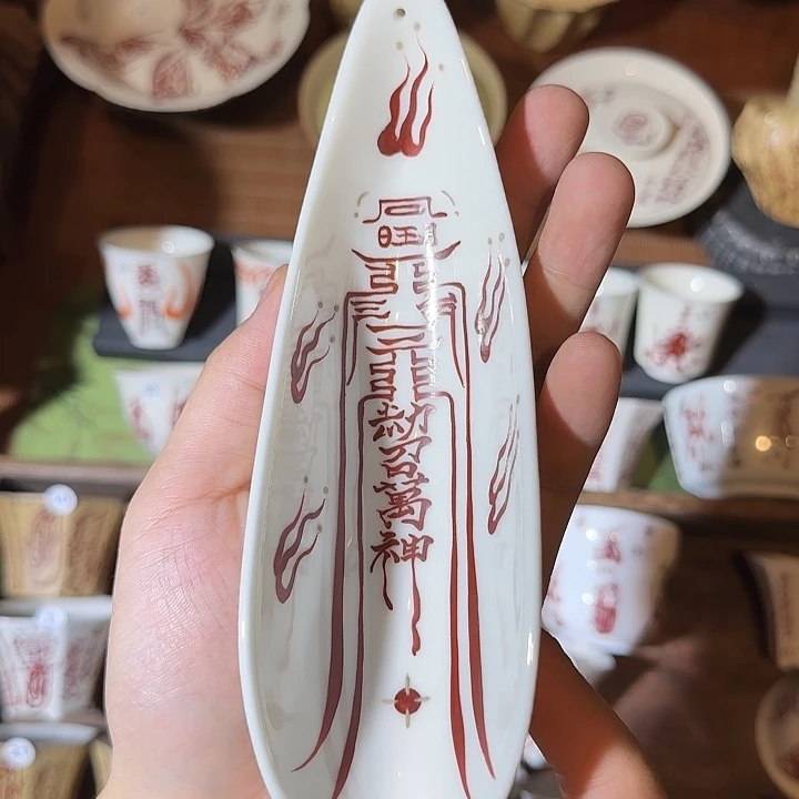 请神手绘描银荷叶香插