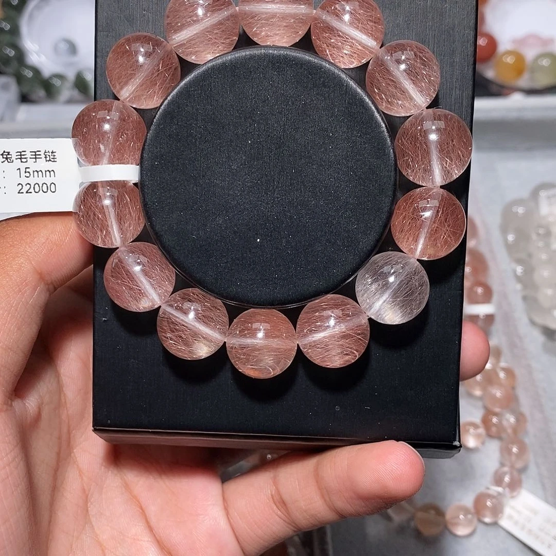 水晶手链未镶嵌粉钢丝