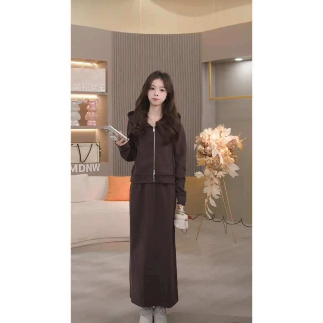 【炸】休闲运动套装女新款宽松减龄显瘦连帽卫衣两件套TZ1945