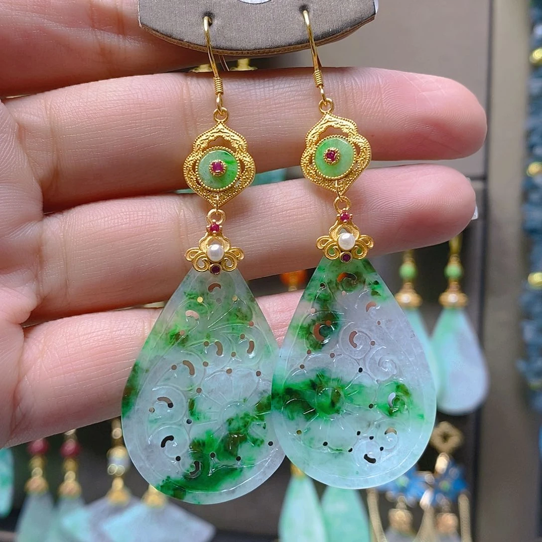 未镶嵌翡翠耳饰翡翠