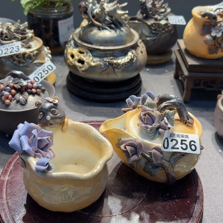 柴烧茶器，纯手工制作