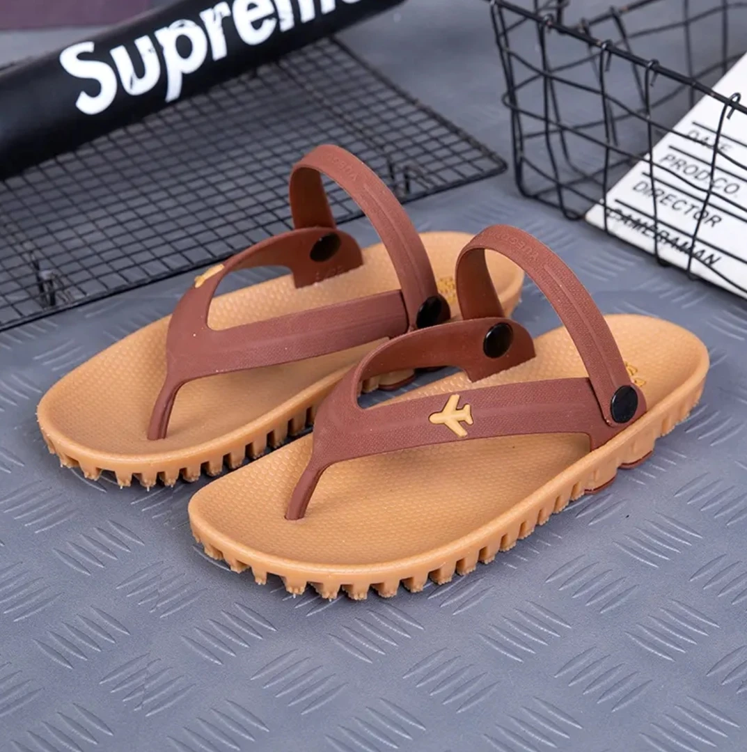 【男士凉鞋】一 字扣耐磨防滑夏季户外开车人字拖沙滩软胶厚底02款