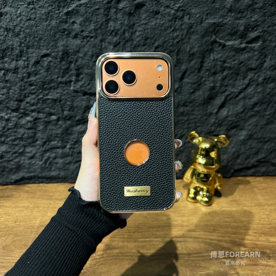 适用于苹果17promax手机壳17pro真皮iPhone17保护套Air全包防摔