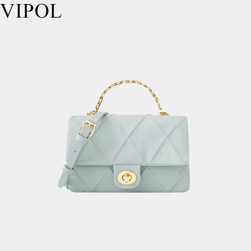 VIPOL链条锁扣通用链子手提包质感轻奢韩版单肩菱格小众小香风