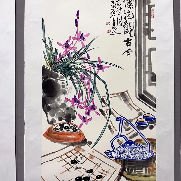 国画亲笔手绘放心去藏