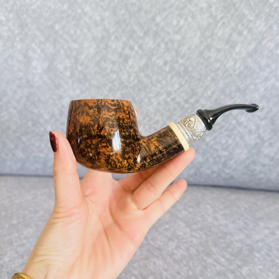 丹麦吉普森 Boutique典藏4级银圈手工石楠木烟斗