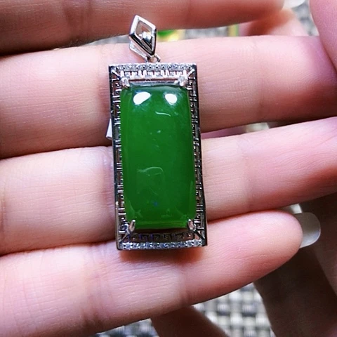 和田玉银S925镶嵌戒指