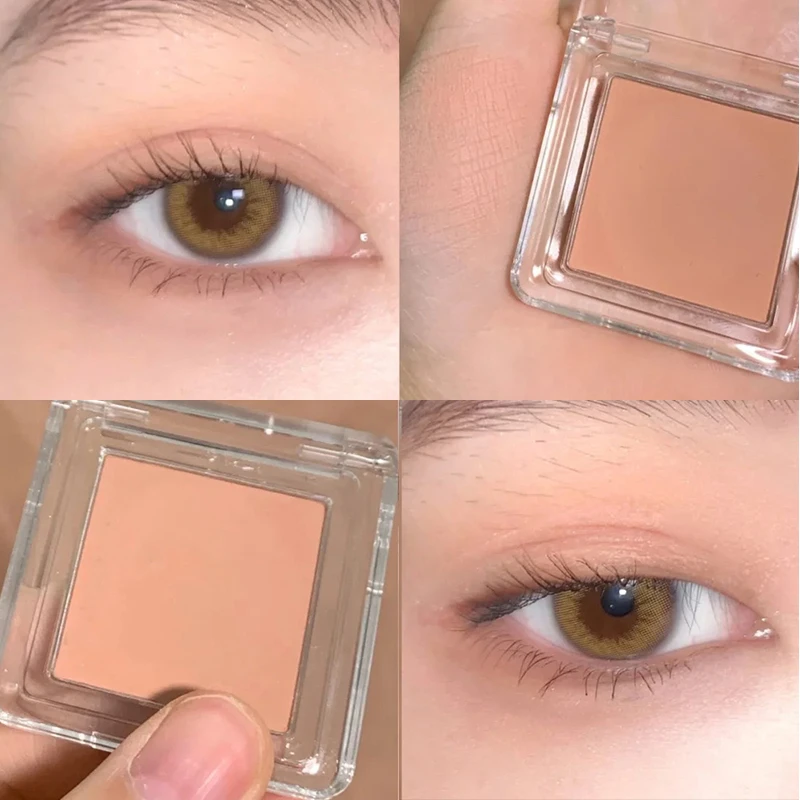 学生纯欲橘色日系哑光单色眼影高光腮红盘便携大地色裸妆平价推荐