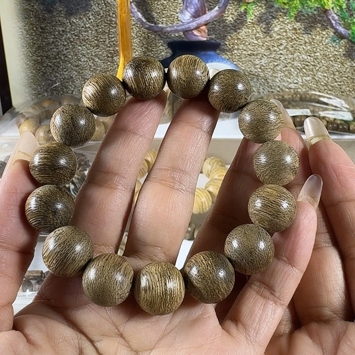 风***向沉香手串纹莱老料