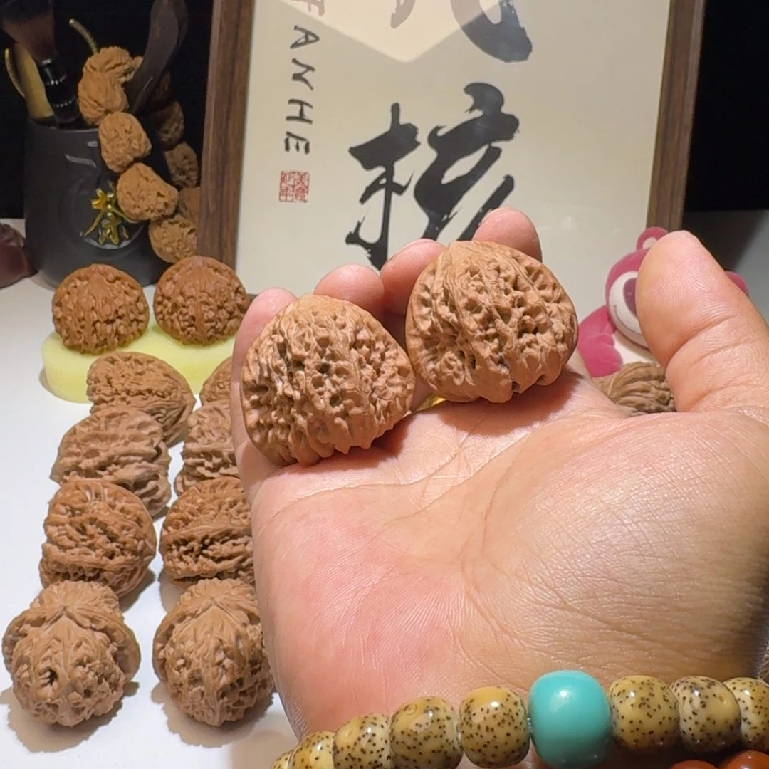 文玩核桃吊坠38尺寸平谷凹底