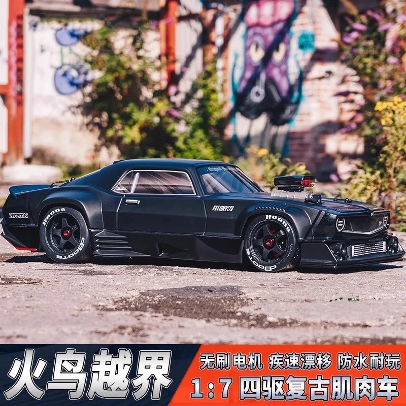ARRMA1/7火鸟越界跑车RC遥控平跑车高速复古肌肉车模型漂移赛车