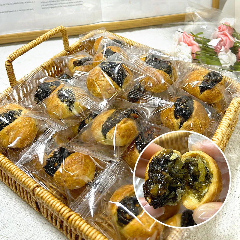 潮汕特产传统手工爆浆紫菜馅海苔酥饼即食零食小吃