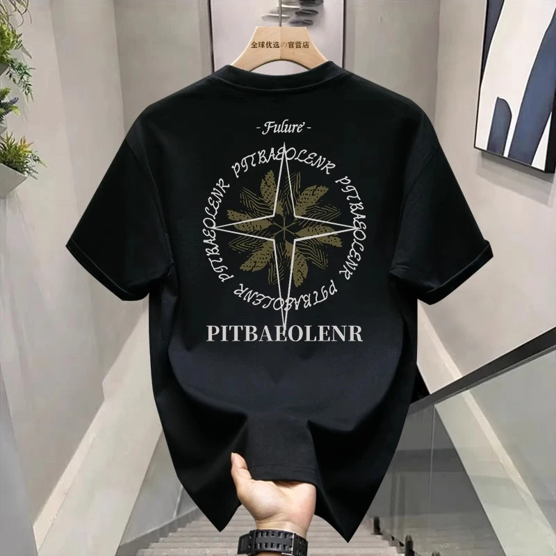 海外订单尾货~剪标撤回外贸重磅纯棉潮牌美式T恤短袖男女宽松上衣