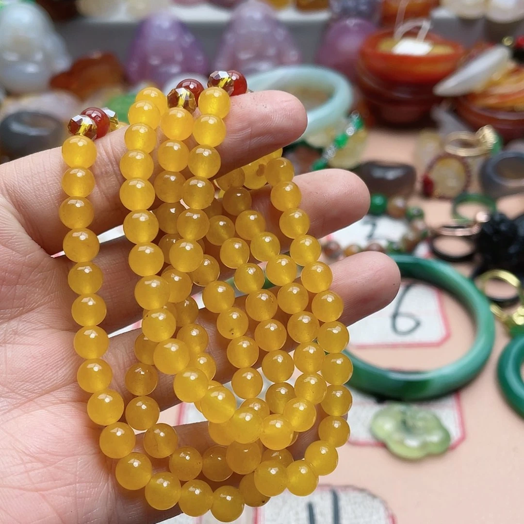 玛瑙/玉髓颈饰合金素*