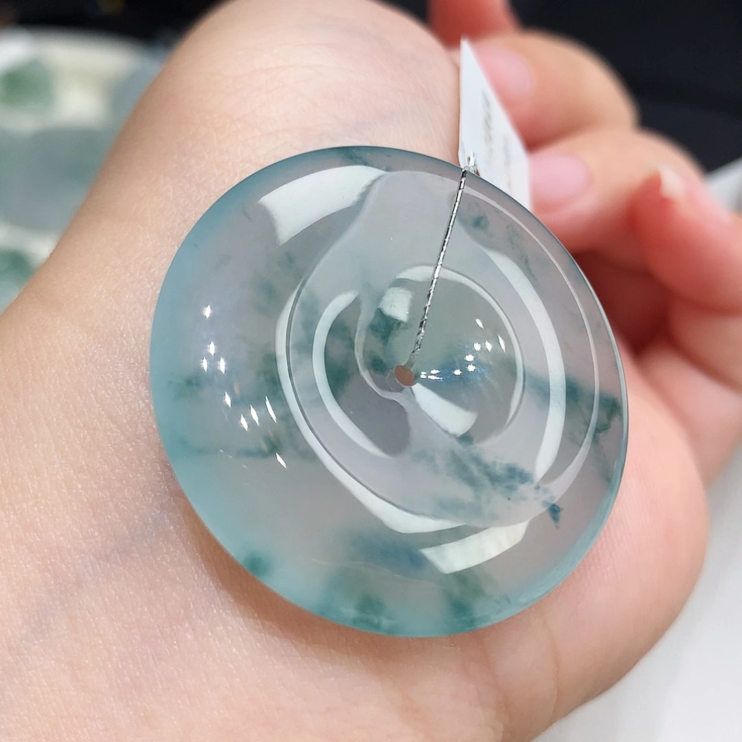 翡翠未镶嵌胸饰翡翠100，34.5/5.8