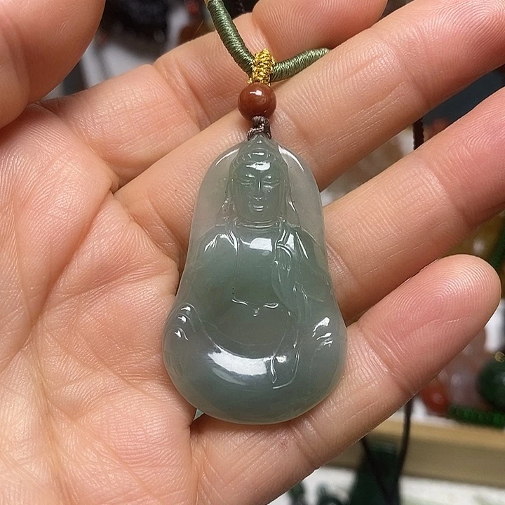 翡翠未镶嵌吊坠(赠链)