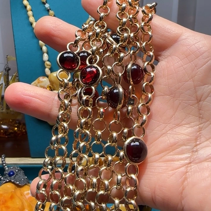 琥珀未镶嵌颈饰波兰设计款琥珀蜜蜡