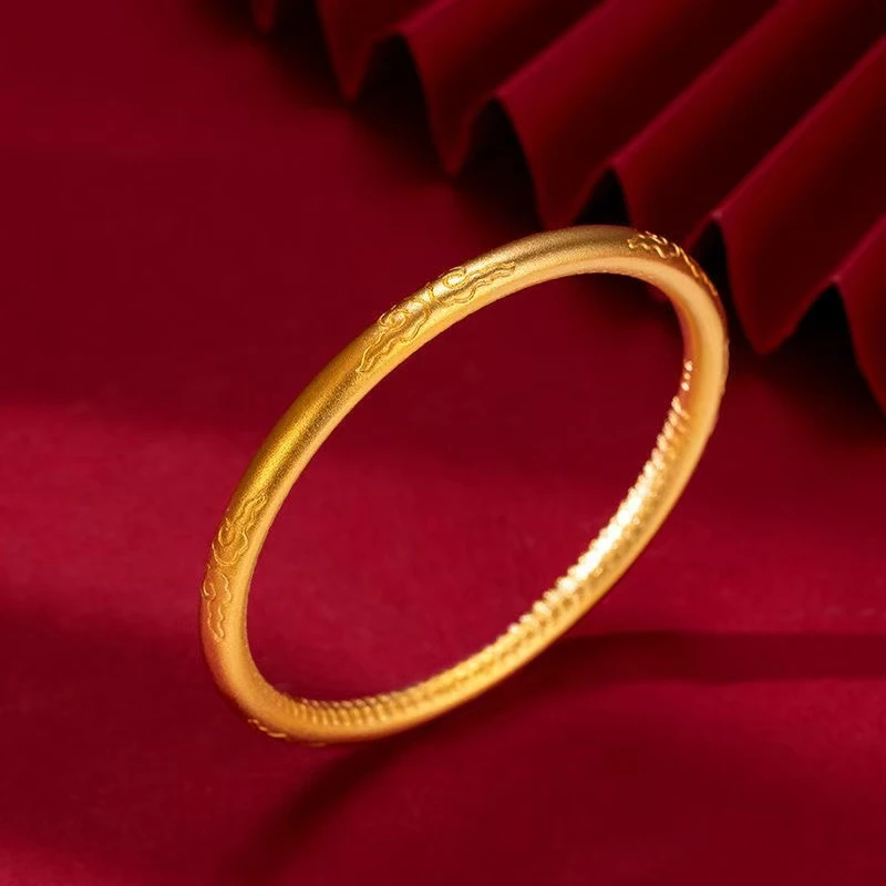 （臻选）足金999七彩祥云足金手镯